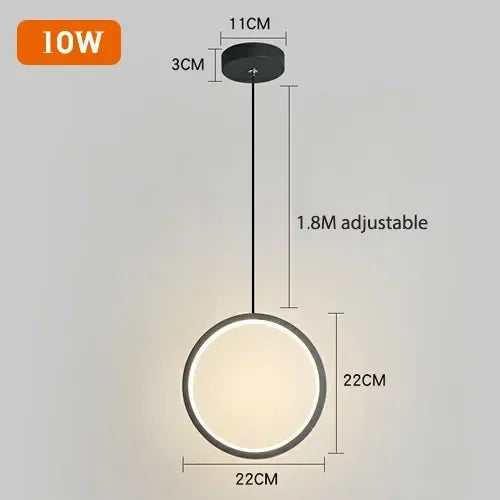 أضواء معلقة هندسية LED من DecorBites™ لغرفة المعيشة وغرفة النوم والمطبخ، مصابيح معلقة حديثة للديكور