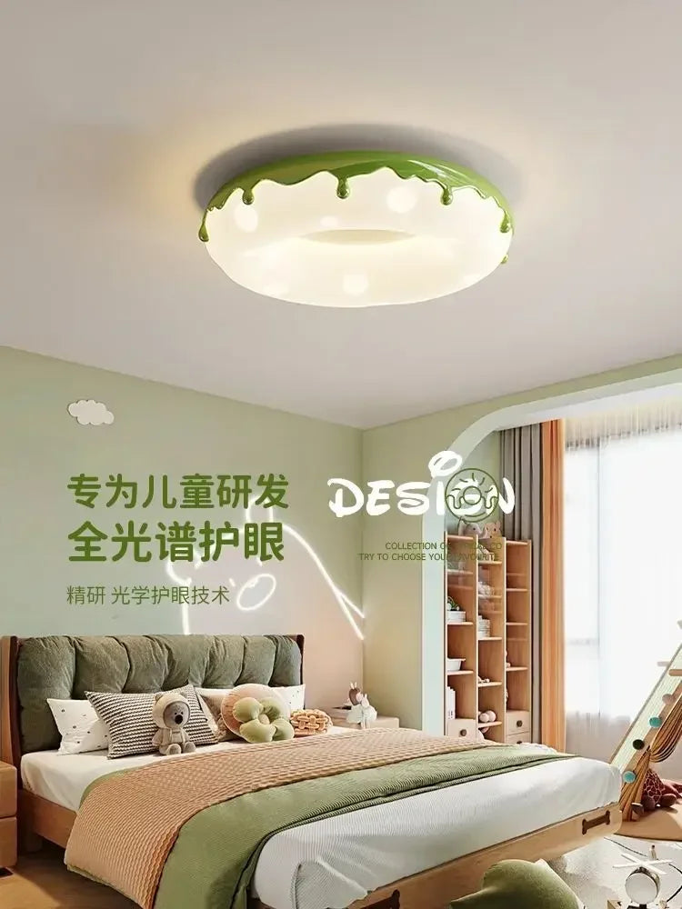 DecorBites™ Doughnut Ceiling Light - Kids Room Full Spectrum Eye Protection LED Bedroom Lamp.