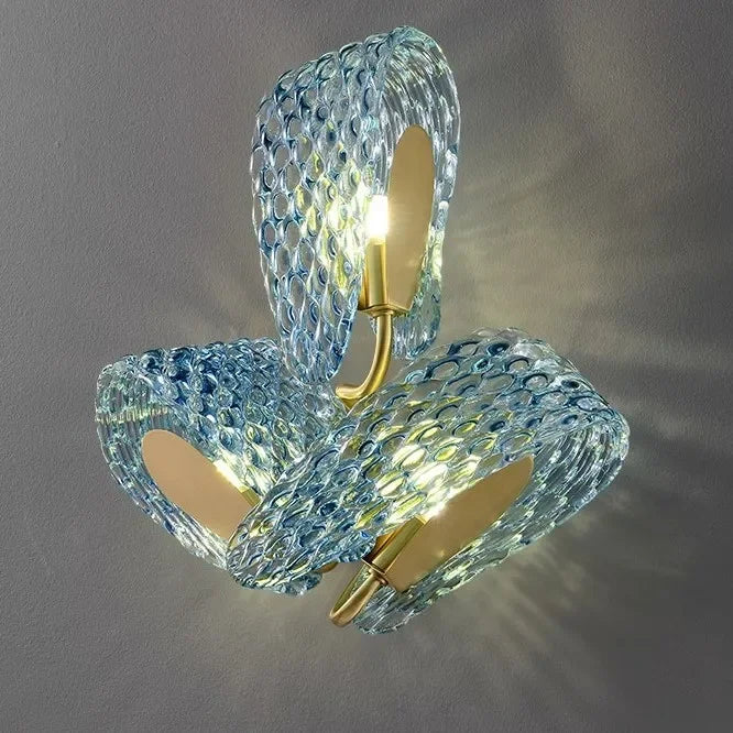 DecorBites™ ثريا سقف فاخرة بإضاءة LED على شكل أوراق النحاس للمنزل وغرفة النوم وغرفة الطعام
