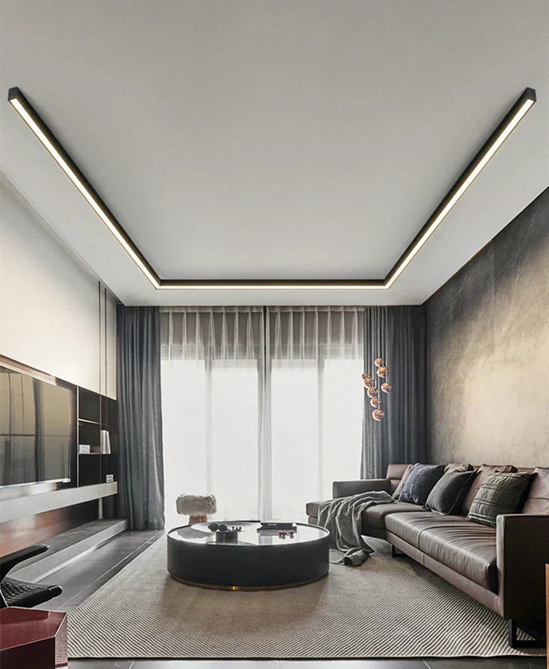 مصباح سقف LED خطي من DecorBites™ لغرفة المعيشة وغرفة الطعام وغرفة النوم - تصميم بسيط