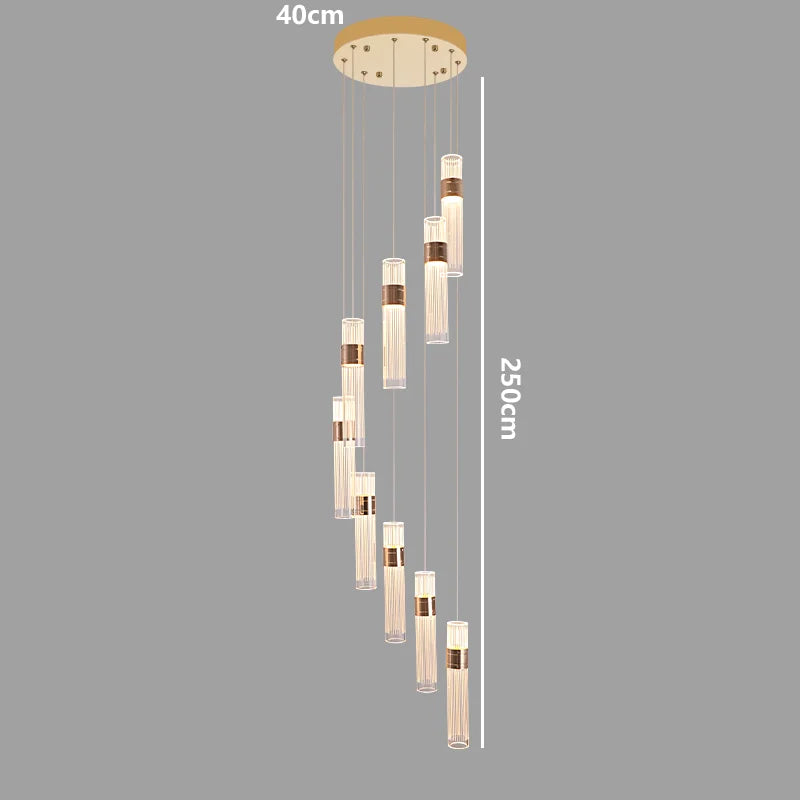 Nordic Multi-Light Iron And Acrylic Pendant Light