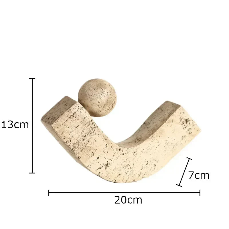 DecorBites™ Geometric Stone Ornaments Desk Decoration Modern Artwork Statue Room Decor