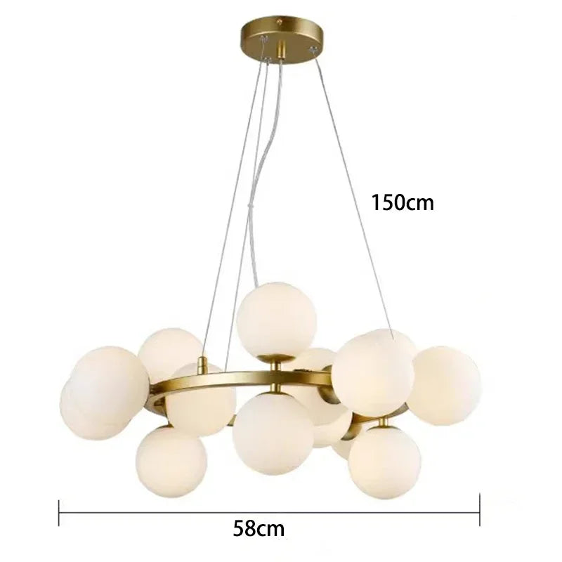 DecorBites™ Suspensions LED en Verre Soufflé pour la Décoration et l'Éclairage Intérieur