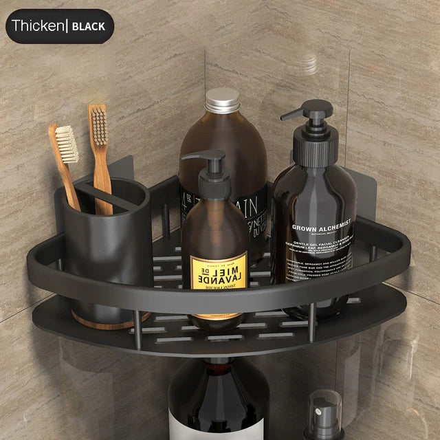 DecorBites™ Corner Shower Shelf Bathroom Storage Holder Shampoo Organizer & Accessories