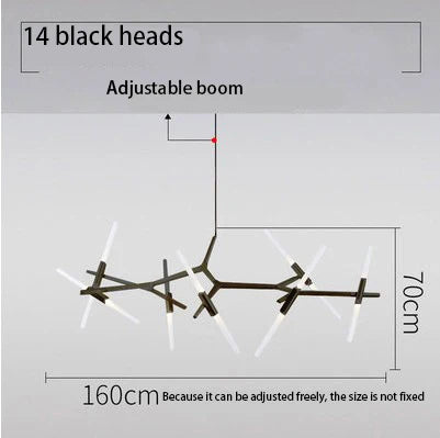 ثريا ديكور بايتس™ LED: قلادة سقف حديثة باللونين الذهبي والأسود للمطبخ وغرفة الطعام وغرفة المعيشة وغرفة النوم
