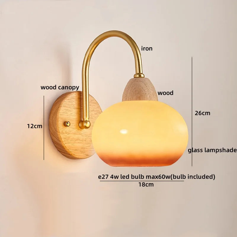 DecorBites™ Cotton LED Wall Lamps with Pull Chain Switch for Restaurant Living Room Bedroom