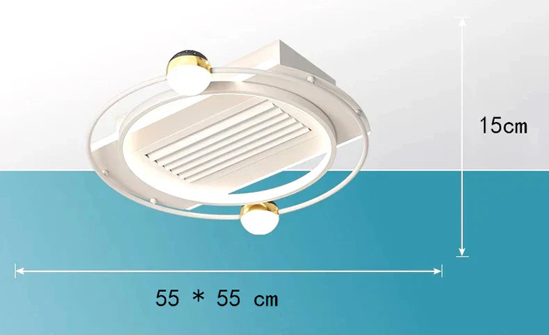 مروحة سقف غرفة نوم الأطفال DecorBites™ مع جهاز تحكم عن بعد وإضاءة LED عصرية