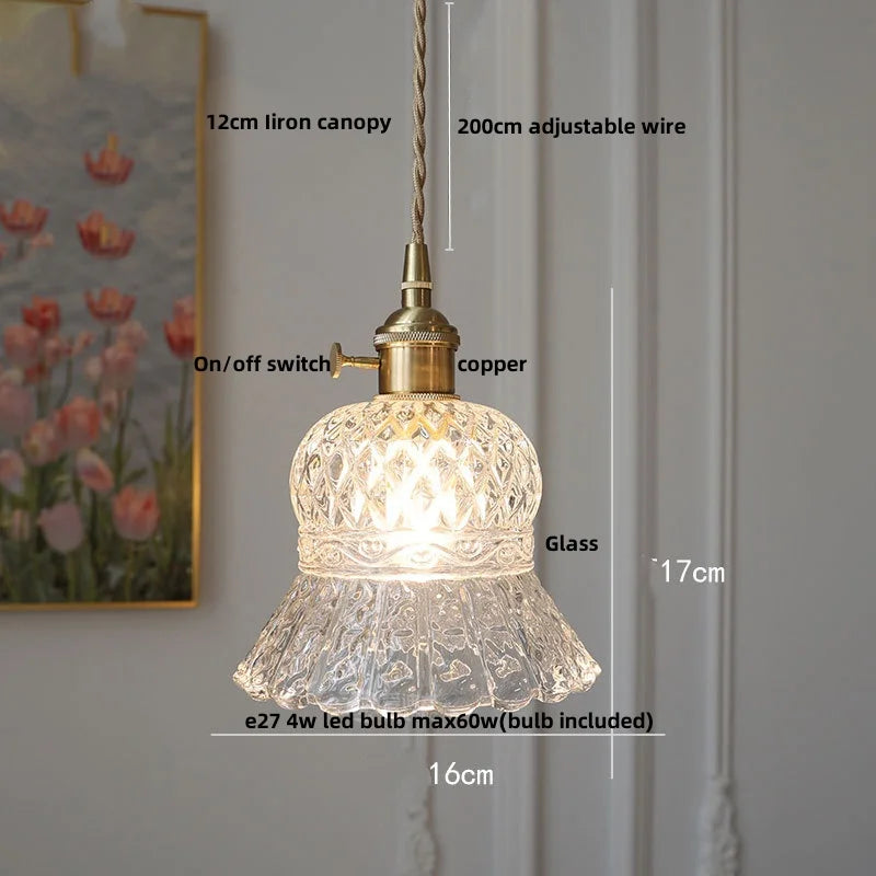 DecorBites™ Glass LED Pendant Lamp: Nordic Modern Design, Adjustable Hanging Light Fixture