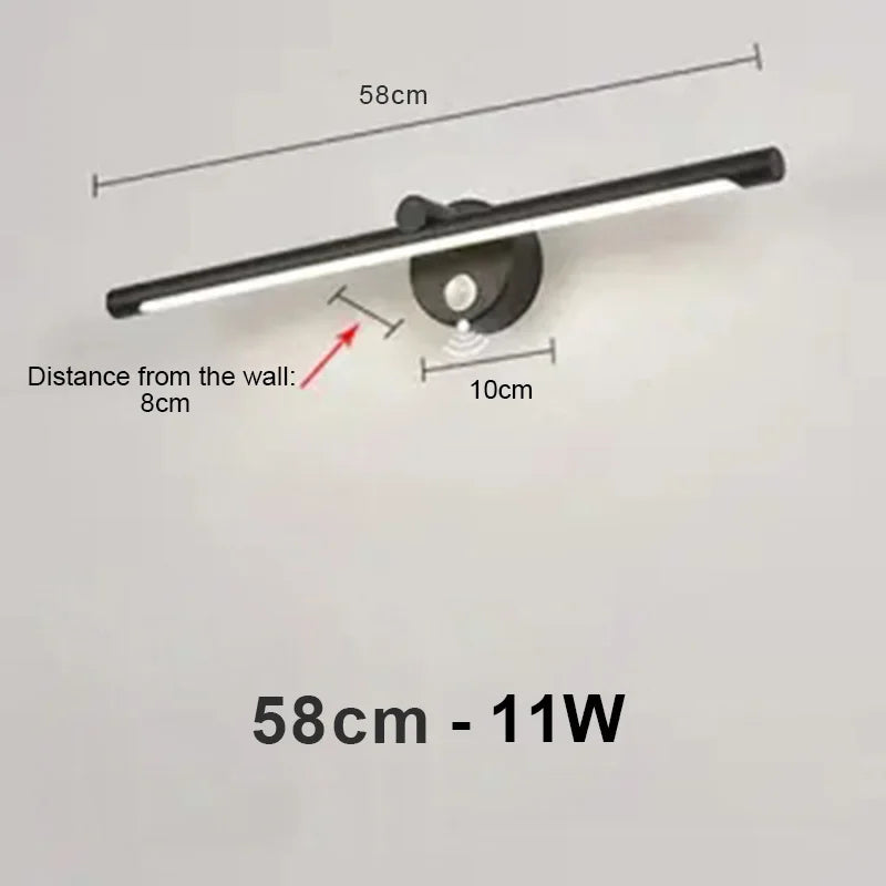 مصباح حائط LED من DecorBites™ مزود بمستشعر حركة وخاصية التعتيم باللمس - 40 سم/55 سم
