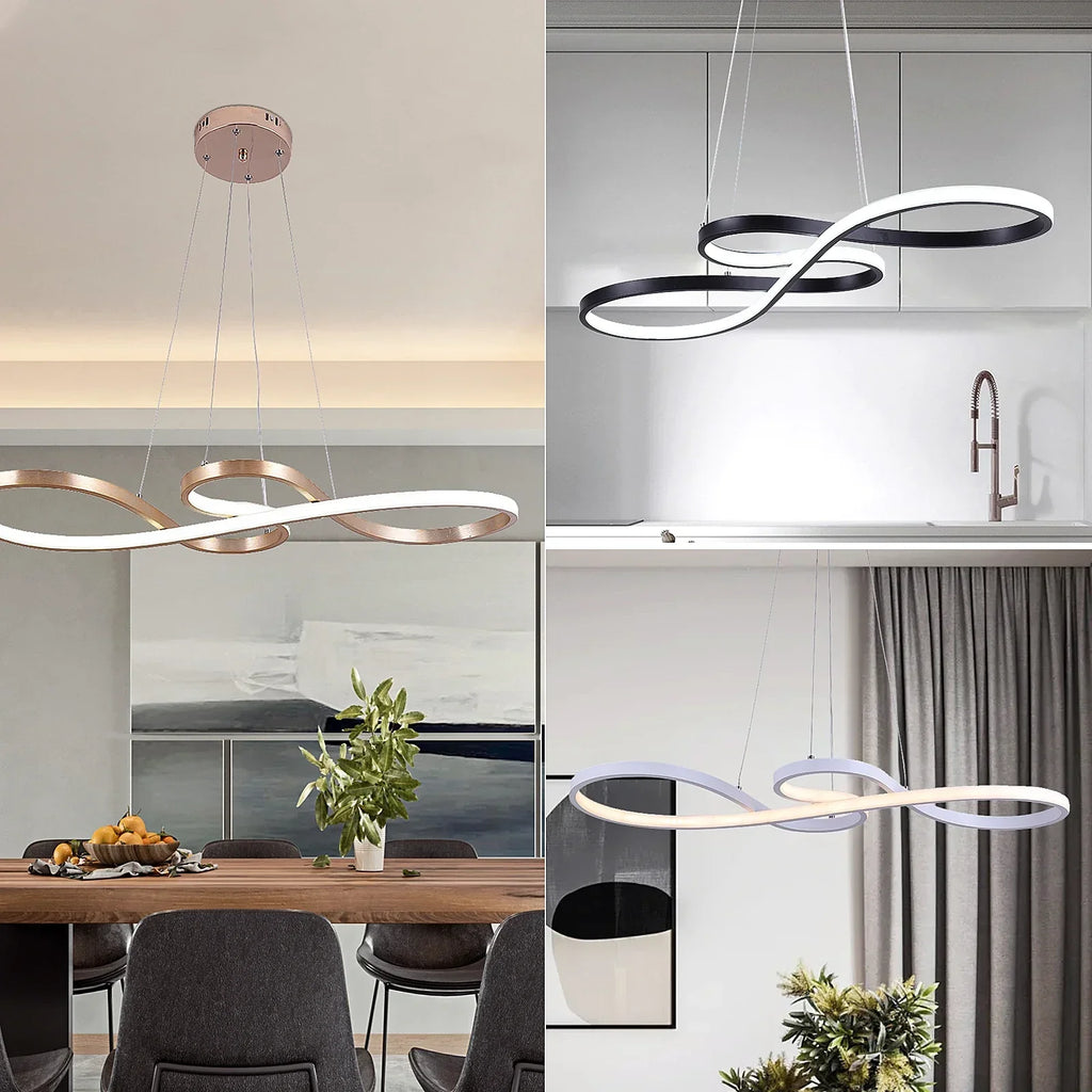 DecorBites™ Acrylic LED Chandelier Pendant Light Minimalist Ceiling Lamp for Modern Decor