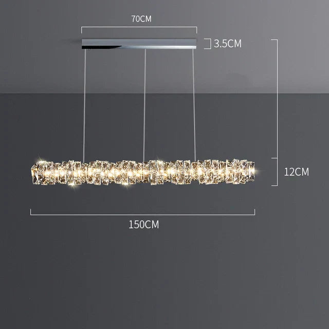 DecorBites™ Elegant Crystal Pendant Chandelier for Modern Dining Rooms