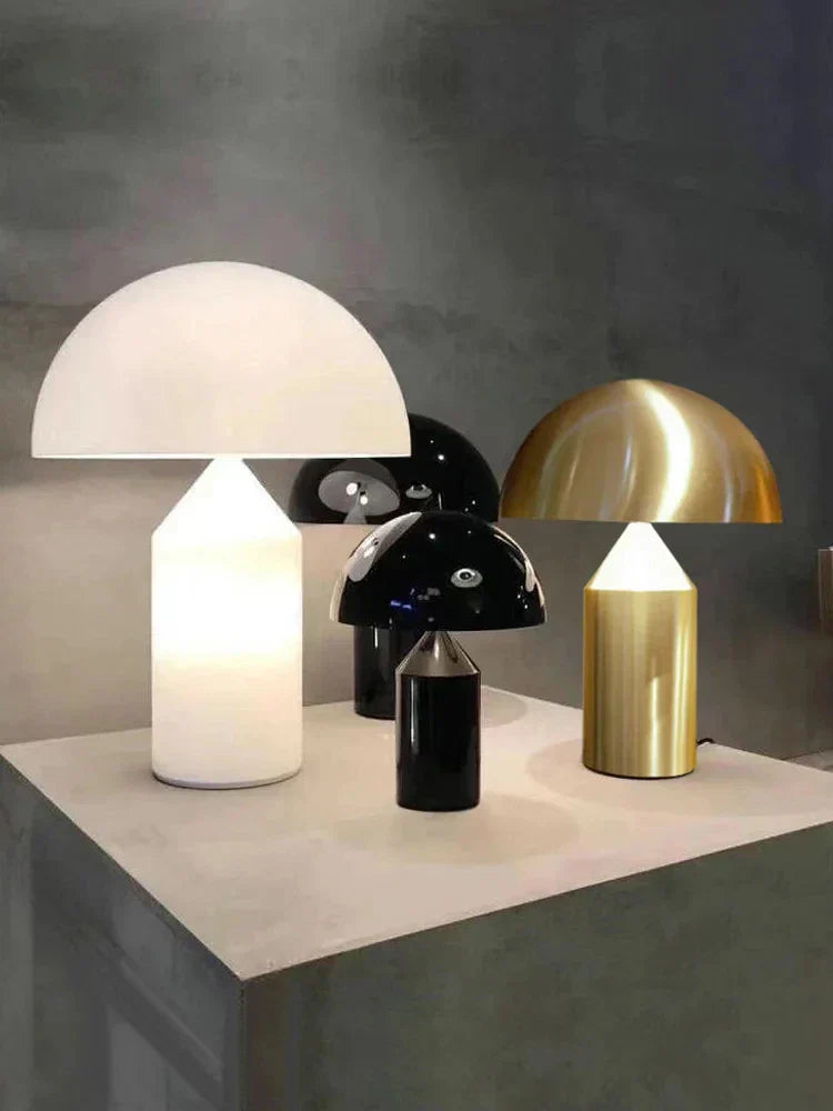 DecorBites™ Golden Mushroom LED Desk Lamp for Home Decoration & Reading