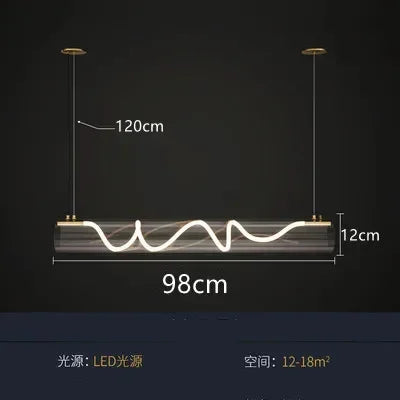 DecorBites™ مصابيح قلادة أنبوبية طويلة LED: إضاءة أنيقة للمنزل والمطعم والبار