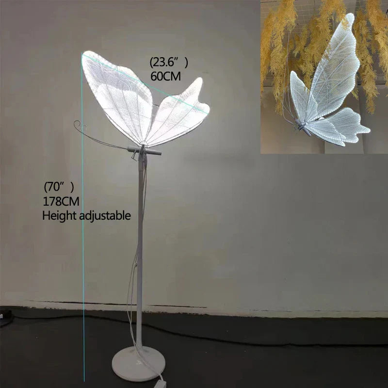 مصباح ديكور الزفاف LED على شكل فراشة من الدانتيل من DecorBites™