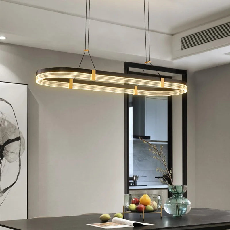 DecorBites™ LED Ceiling Pendant Lights Modern Minimalist Chandelier for Living Room Dining Table Decor
