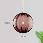 Nordic White Glass Globe Pendant Light
