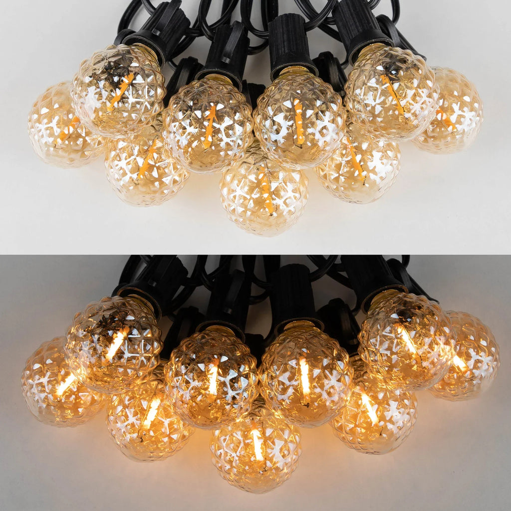 DecorBites™ Dimmable LED G40 String Lights | 50FT 65FT Connectable Outdoor Fairy Light