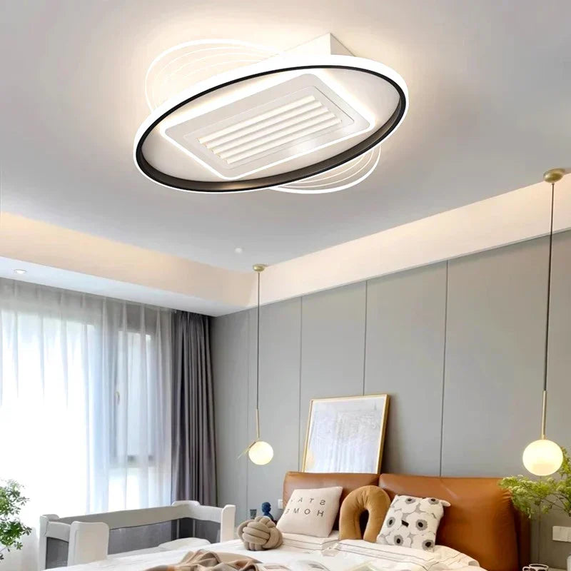 مروحة سقف غرفة نوم الأطفال DecorBites™ مع جهاز تحكم عن بعد وإضاءة - مروحة LED حديثة بدون شفرات