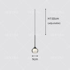 Black Water Drop Acrylic LED Pendant Light