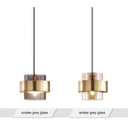 Modern Glass Pendant Light With Brass Finish