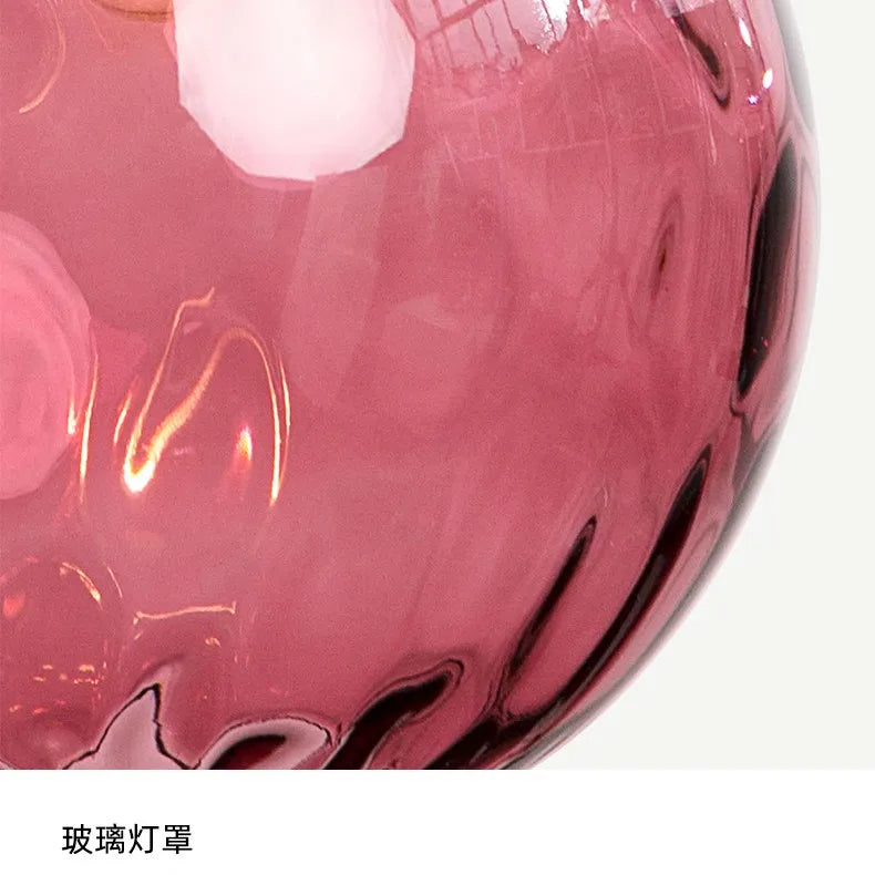 Nordic Water Grain Colored Glass Globe Pendant Light