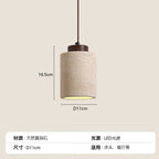 Modern Travertine Stone Pendant Light In Beige
