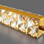 Modern Crystal Stairwell Pendant Light in Iron