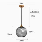 Nordic Ripple Glass Longline Pendant Light