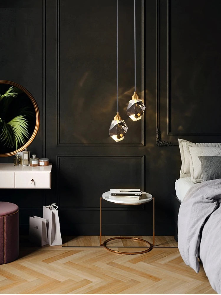 Modern K9 Crystal Linear Pendant Light