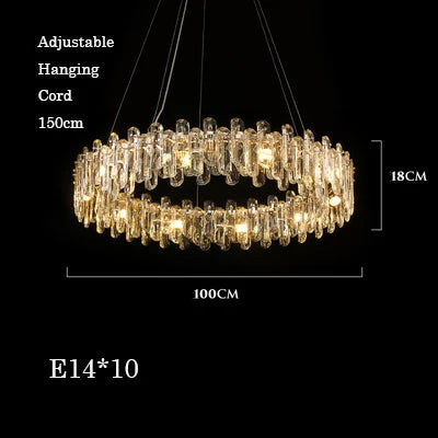 DecorBites™ Crystal Dimmable Pendant Light Luminaire for Living Room Bedroom