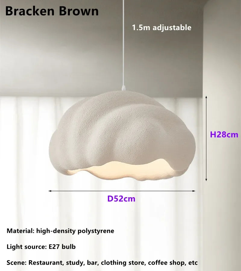 DecorBites™ Cream Wabi Sabi LED Pendant Chandelier - Elegant Dining Room & Bedroom Decor