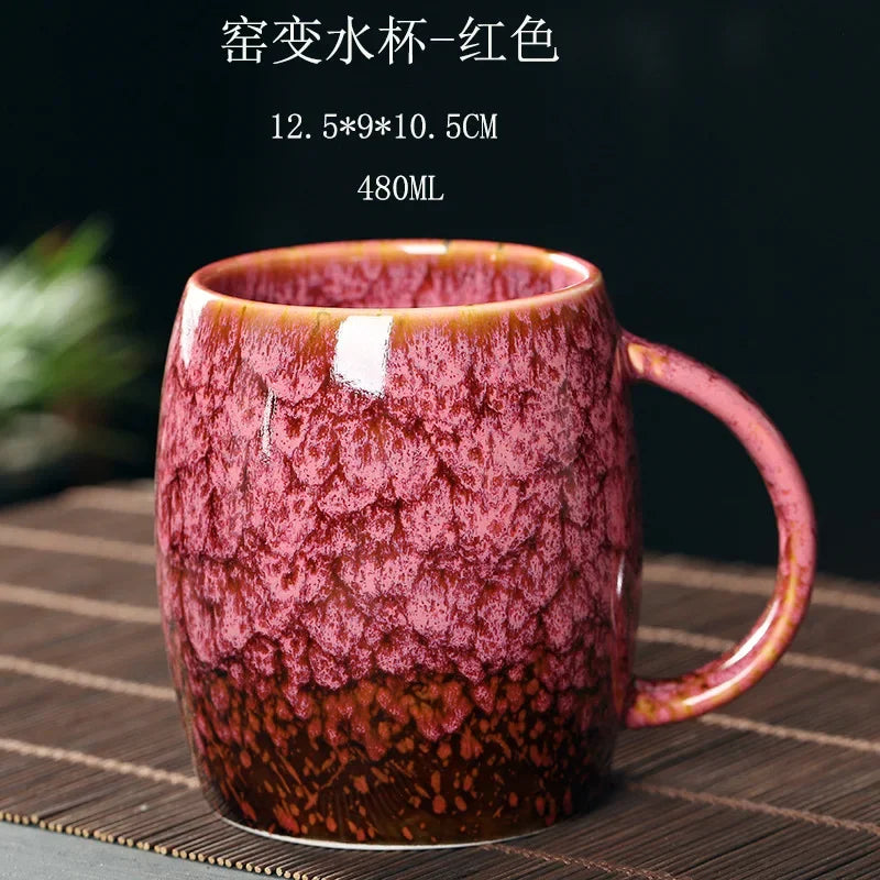 DecorBites™ 480ml Ceramic Mug - Kiln Change Coffee Cup - Porcelain Tea Mugs - Wholesale Drinkware