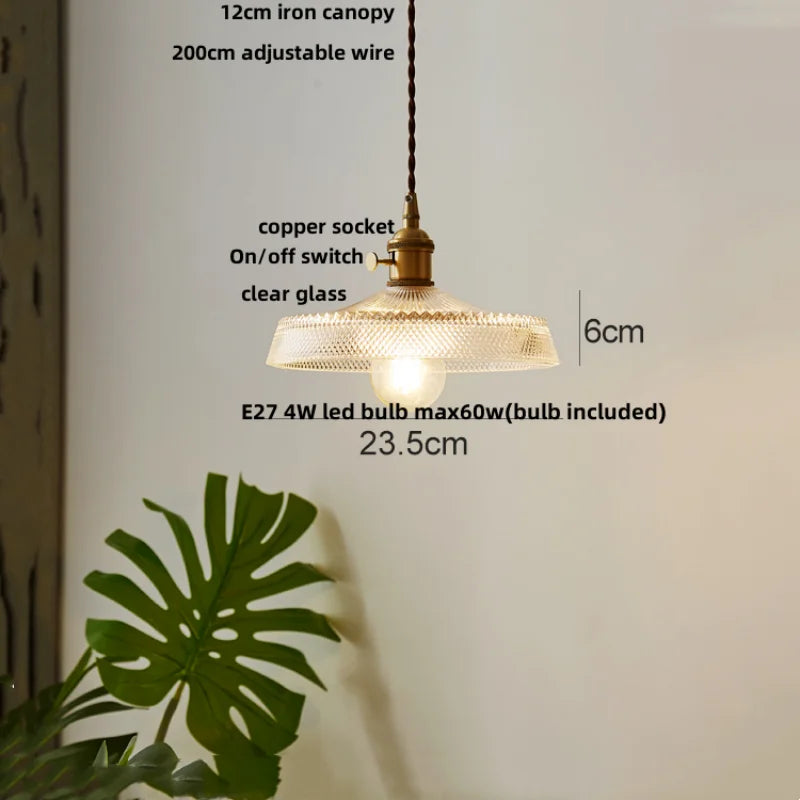 DecorBites™ Clear Glass LED Pendant Light - Modern Nordic Design - Adjustable Hanging Lamp