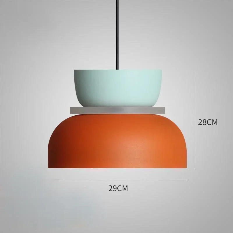 Macaron Acrylic Pendant Light With Iron Shade