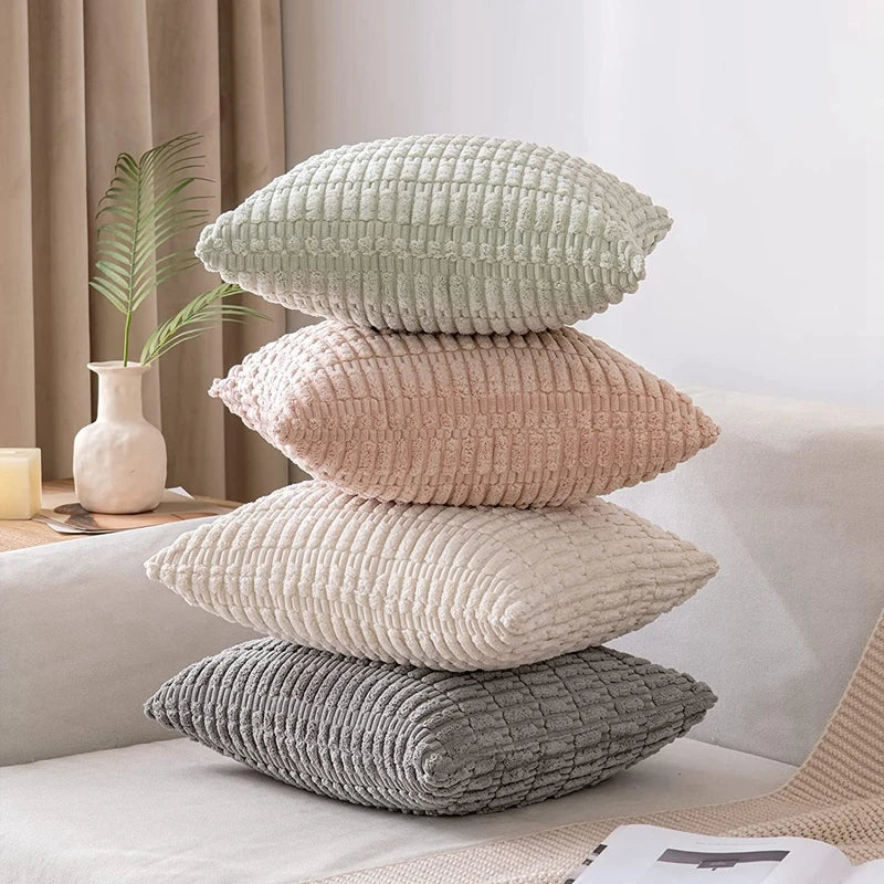 DecorBites™ Inyahome Sage Green Corduroy Velvet Pillowcase Set of 2 - Cushion Cover