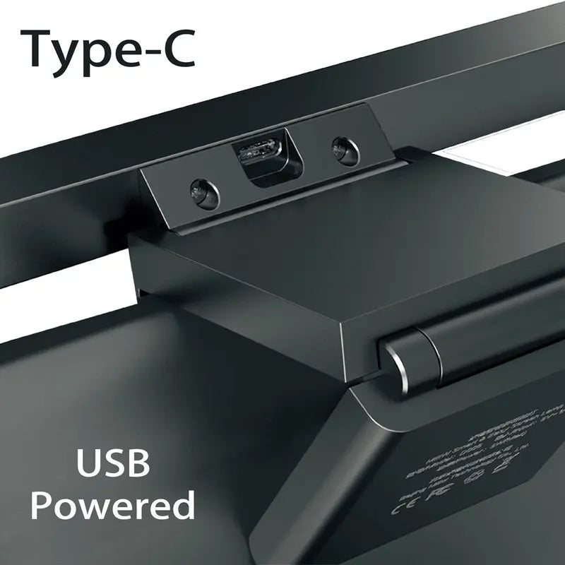 DecorBites™ 3-in-1 Monitor Light Bar: USB Aluminium Screen Lamp with Eye-Care Technology.