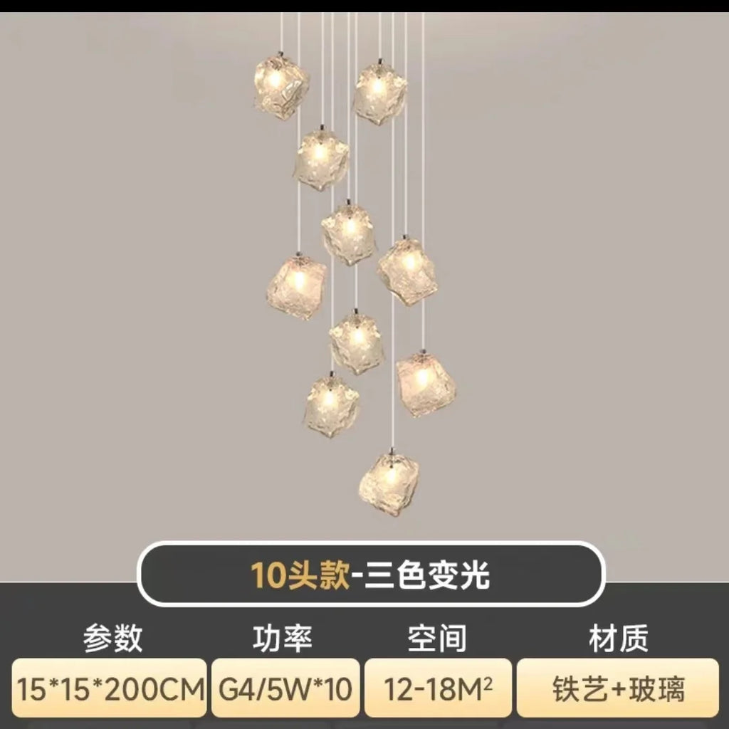 DecorBites™ Cube Chandelier Pendant Lights for Restaurant Loft Stairwell Bedroom Art Décor
