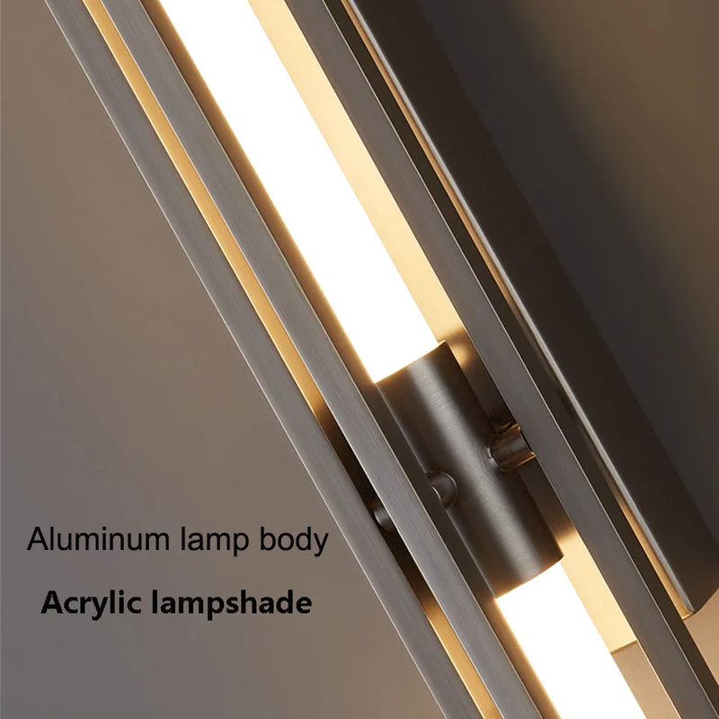 مصباح حائط LED طويل من ديكور بايتس™ لغرفة النوم وغرفة المعيشة وغرفة الطعام والعلية، شمعدانات حائط حديثة