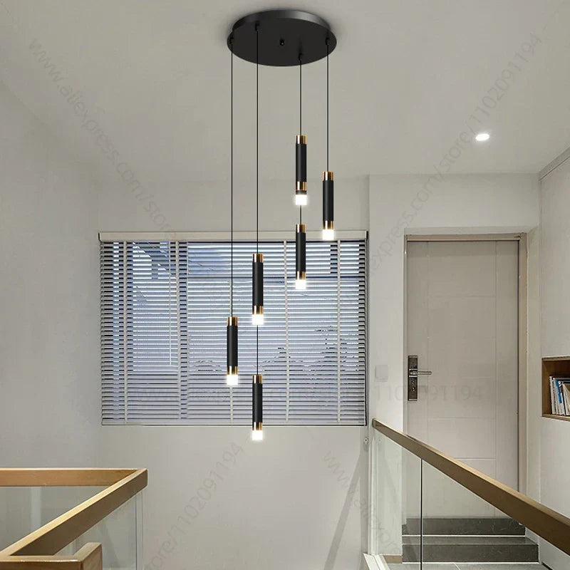 ثريا LED من DecorBites™: إضاءة فاخرة حديثة بتصميم نورديك من الأكريليك لديكور المنزل