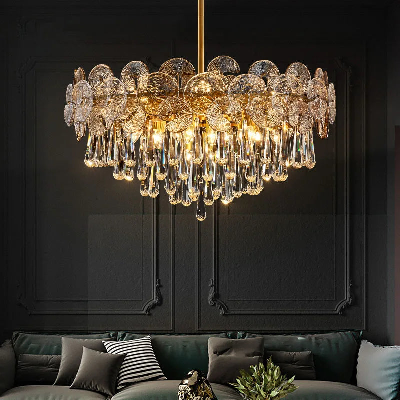 DecorBites™ 2024 Crystal Chandelier for Luxurious Living Spaces