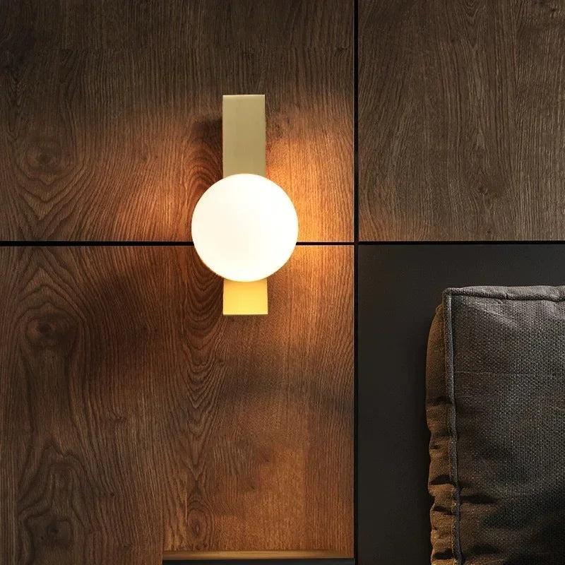 DecorBites™ Glass Ball LED Wall Sconce, Elegant Indoors Lighting for Bedroom & Living Room