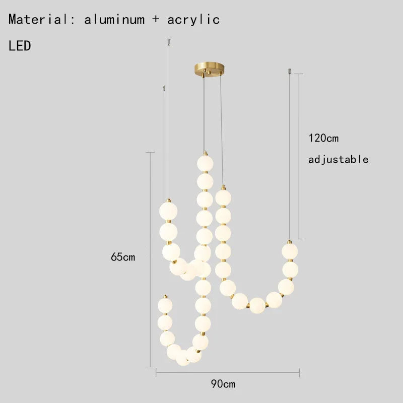 DecorBites™ Acrylic LED Chandelier: Modern Living Room Pendant Lamp