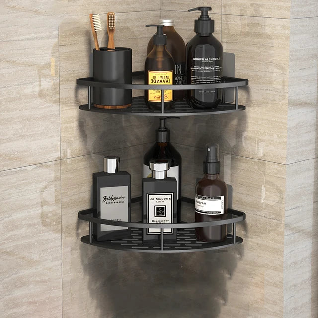 DecorBites™ Corner Shower Shelf Bathroom Storage Holder Shampoo Organizer & Accessories