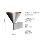 Minimalist Black Conical Aluminum Pendant Light
