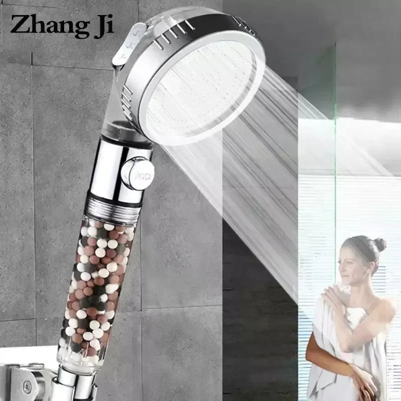 DecorBites™ 3-Function High Pressure Water Saving Spa Shower Head with Switch Button