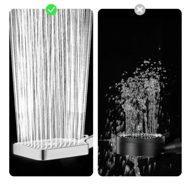DecorBites™ رأس دش مطري كبير التدفق بثلاث سرعات لتجربة استحمام بضغط عالٍ