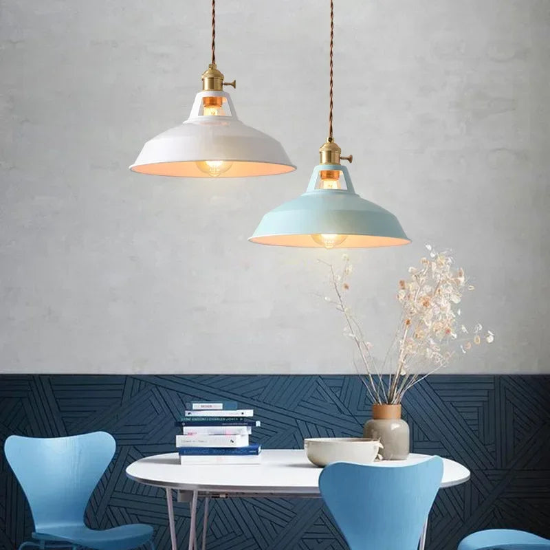 Nordic Industrial Colorful Metal Pendant Light
