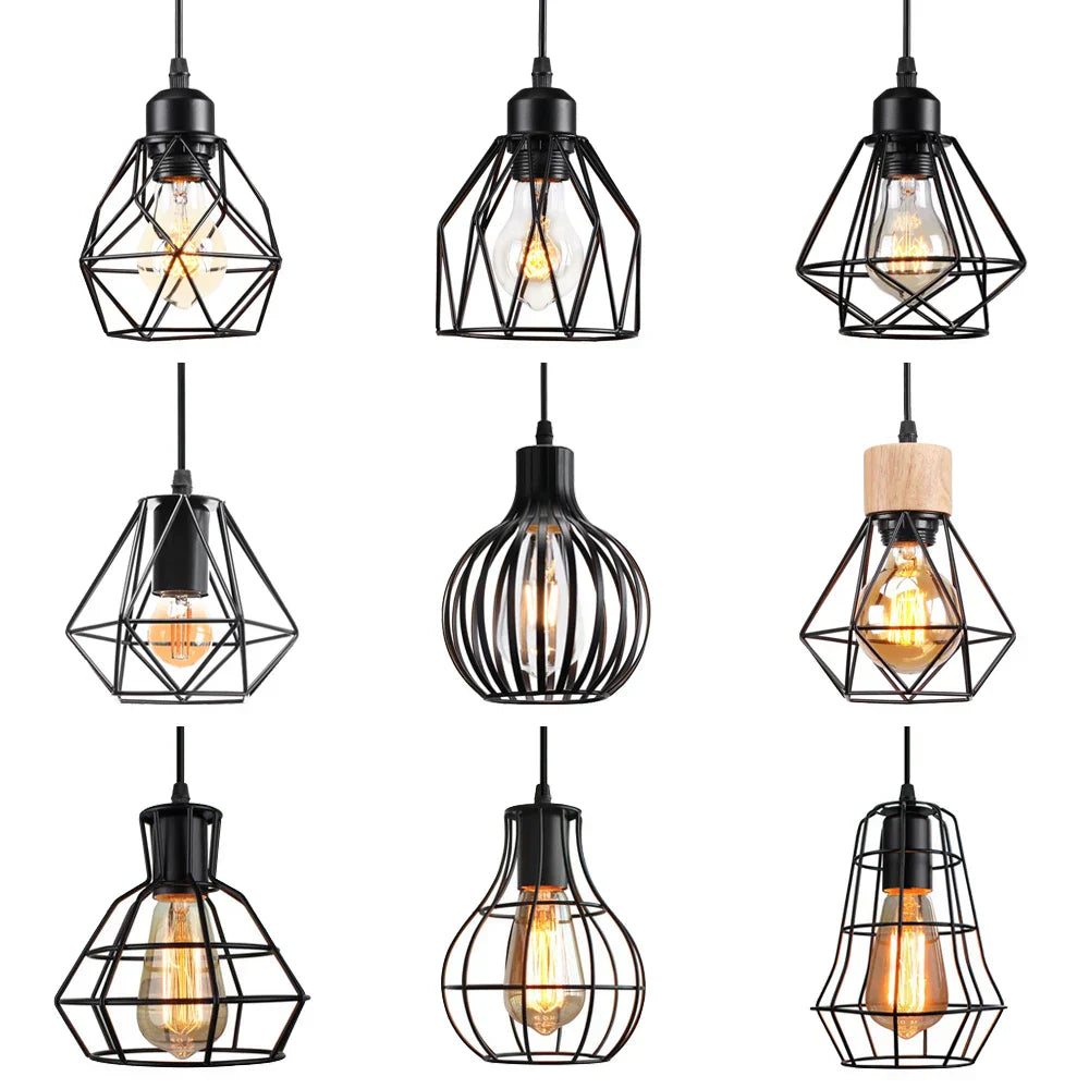 DecorBites™ مصباح سقف LED معلق بتصميم لوفت صناعي لغرفة المعيشة والمنزل والمطبخ