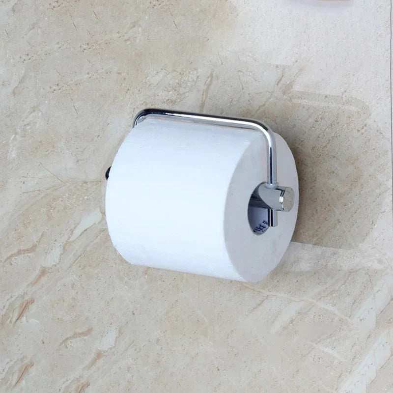 DecorBites™ Euro Silver Chrome Toilet Paper Holder Solid Brass Bathroom Accessories