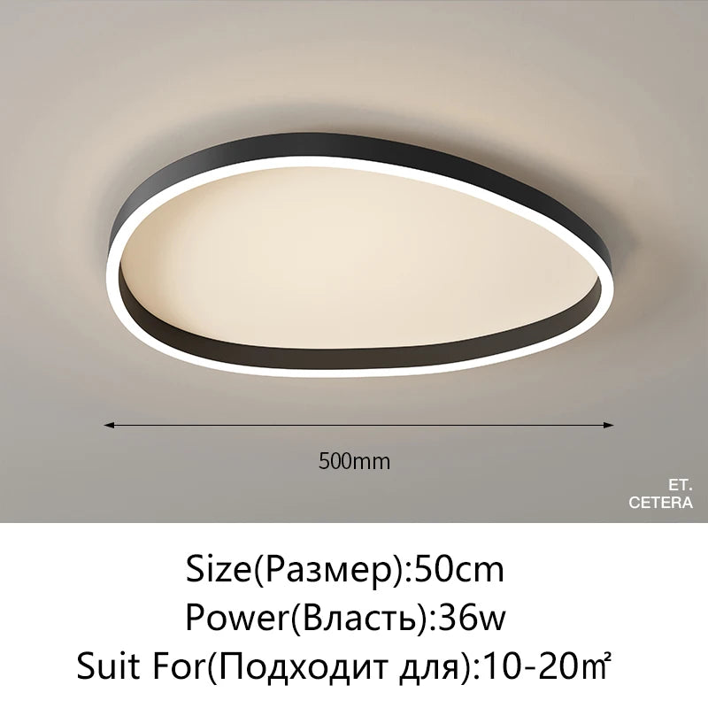 Modern White LED Ring Pendant Chandelier